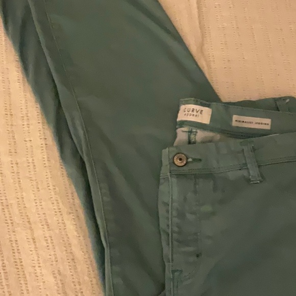 Curve Appeal Women's Ankle Jeans - Teal - Picture 7 of 7